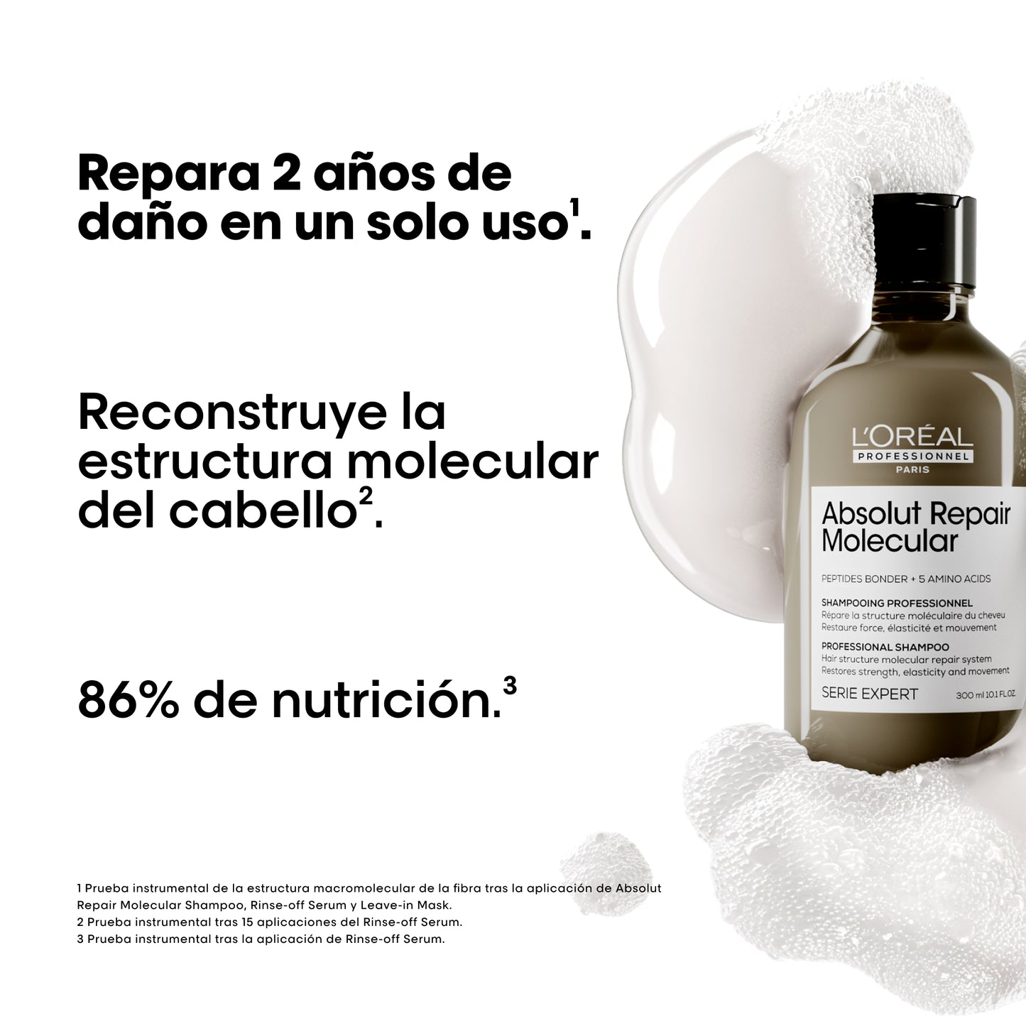 Shampoo Reparador Molecular Para Cabello Dañado Absolut Repair Molecular – 300 ml