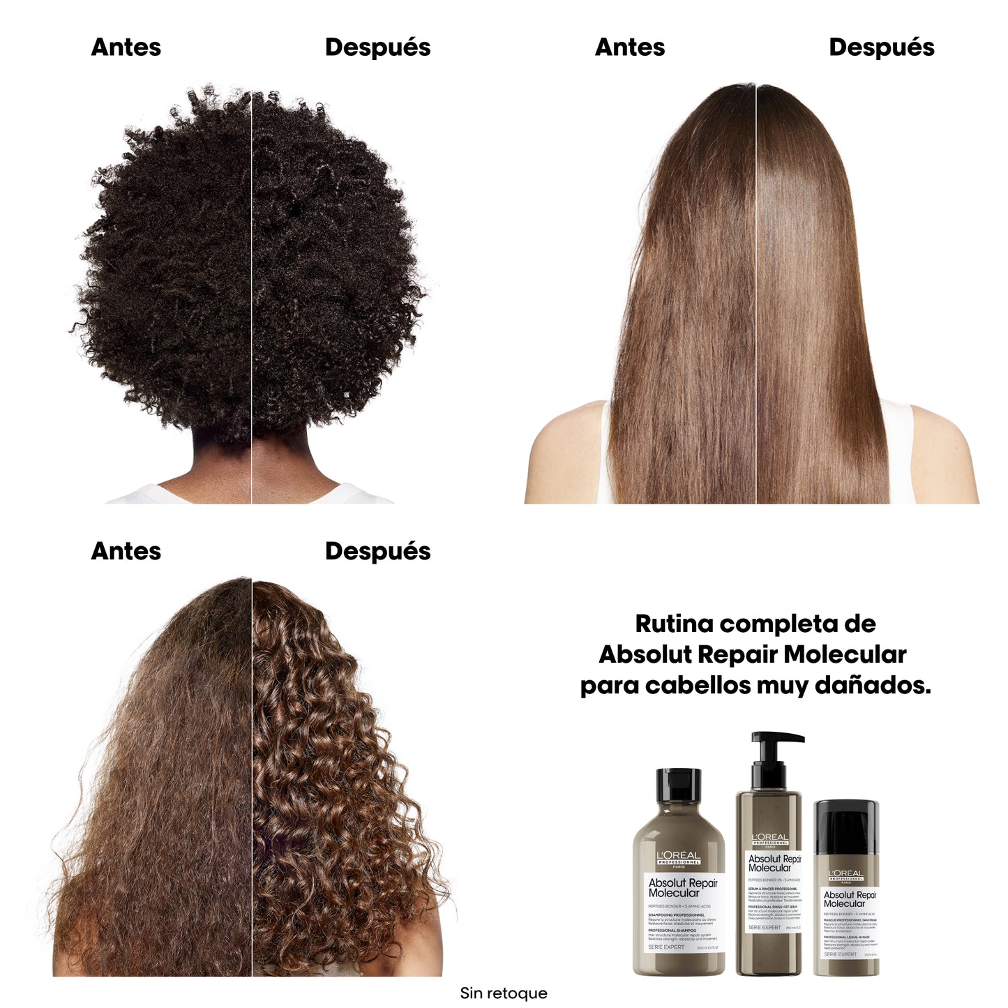 Shampoo Reparador Molecular Para Cabello Dañado Absolut Repair Molecular – 300 ml