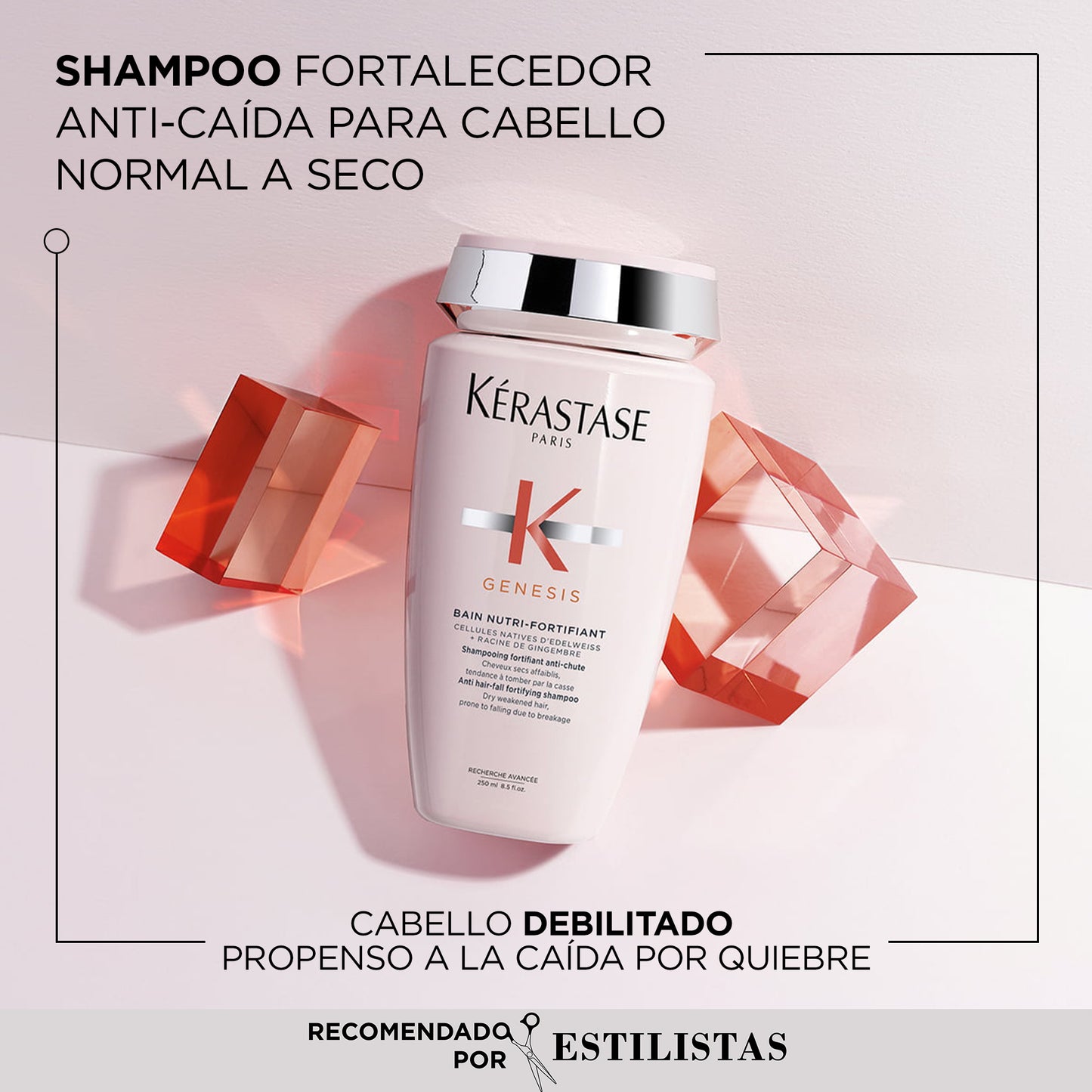Shampoo Bain Nutri-Fortifiant y recarga / Genesis - 250 ml