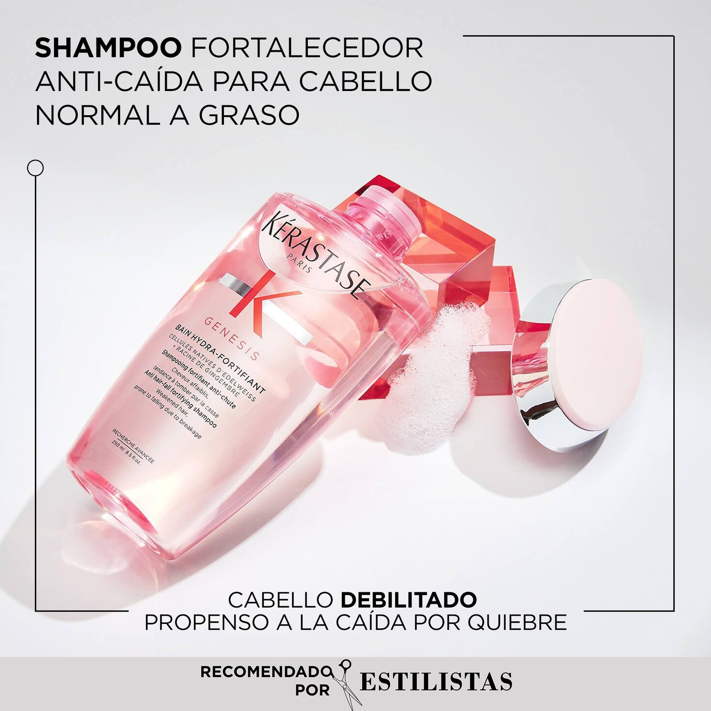 Shampoo Bain Hydra-Fortifiant y recarga / Genesis - 250 ml