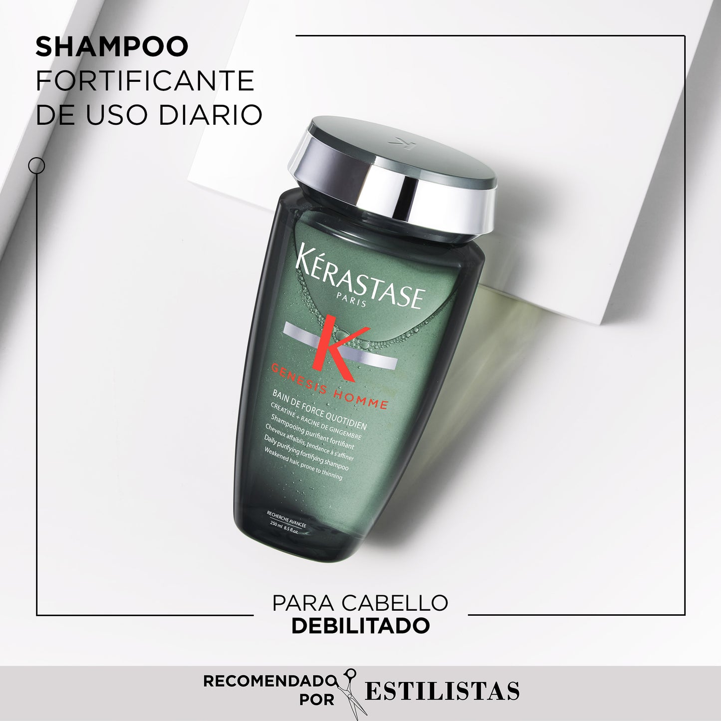 Shampoo Bain de Force Quotidien / Genesis Homme - 250 ml