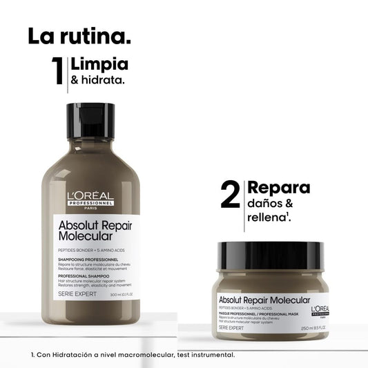 Set Reparación Molecular para Cabello Dañado - Shampoo + Máscara
