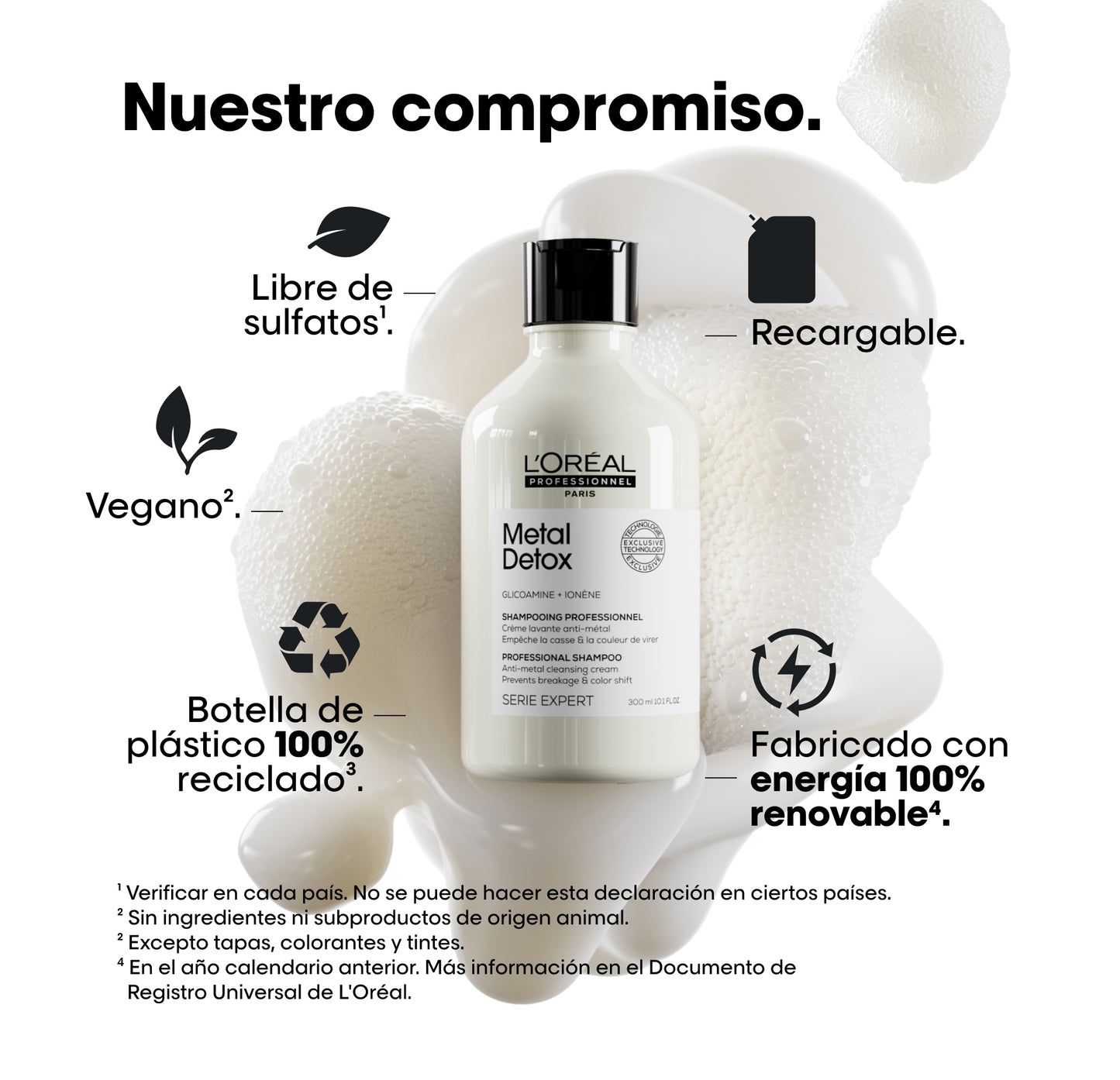 Shampoo Crema Limpiadora Anti-metal Metal Detox – 300 ml