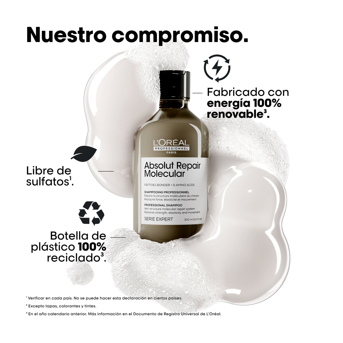 Shampoo Reparador Molecular Para Cabello Dañado Absolut Repair Molecular – 300 ml