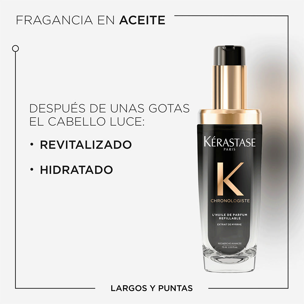 Perfume Capilar Revitalizante Oleoso + recarga / Chronologiste - 75 ml