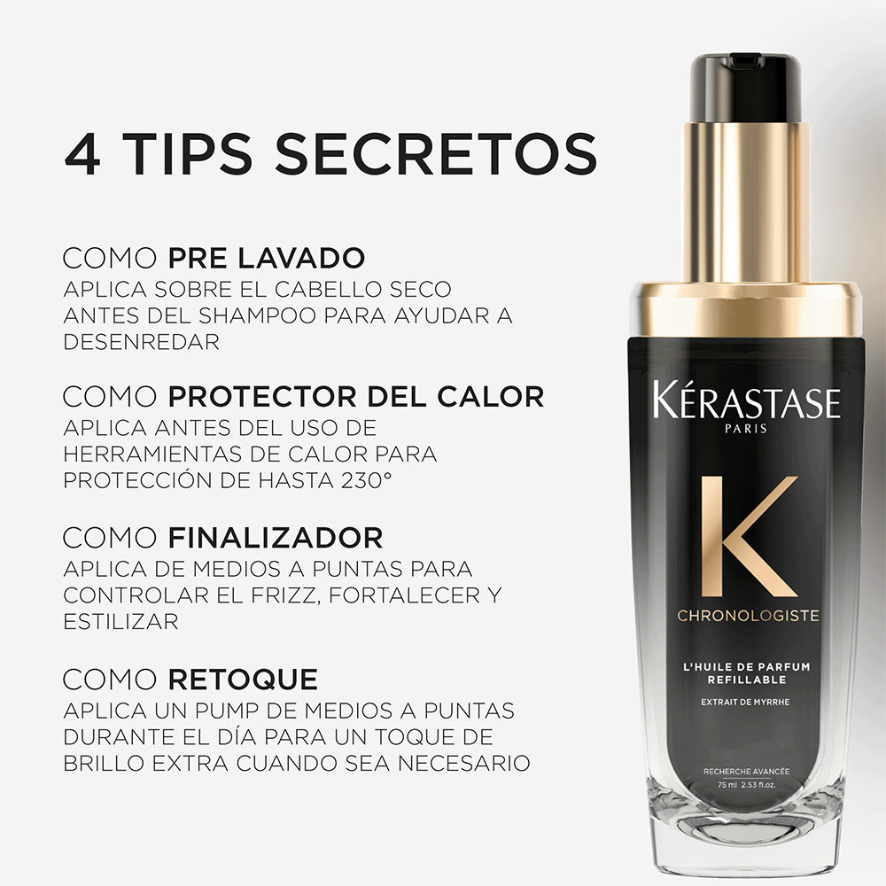 Perfume Capilar Revitalizante Oleoso + recarga / Chronologiste - 75 ml