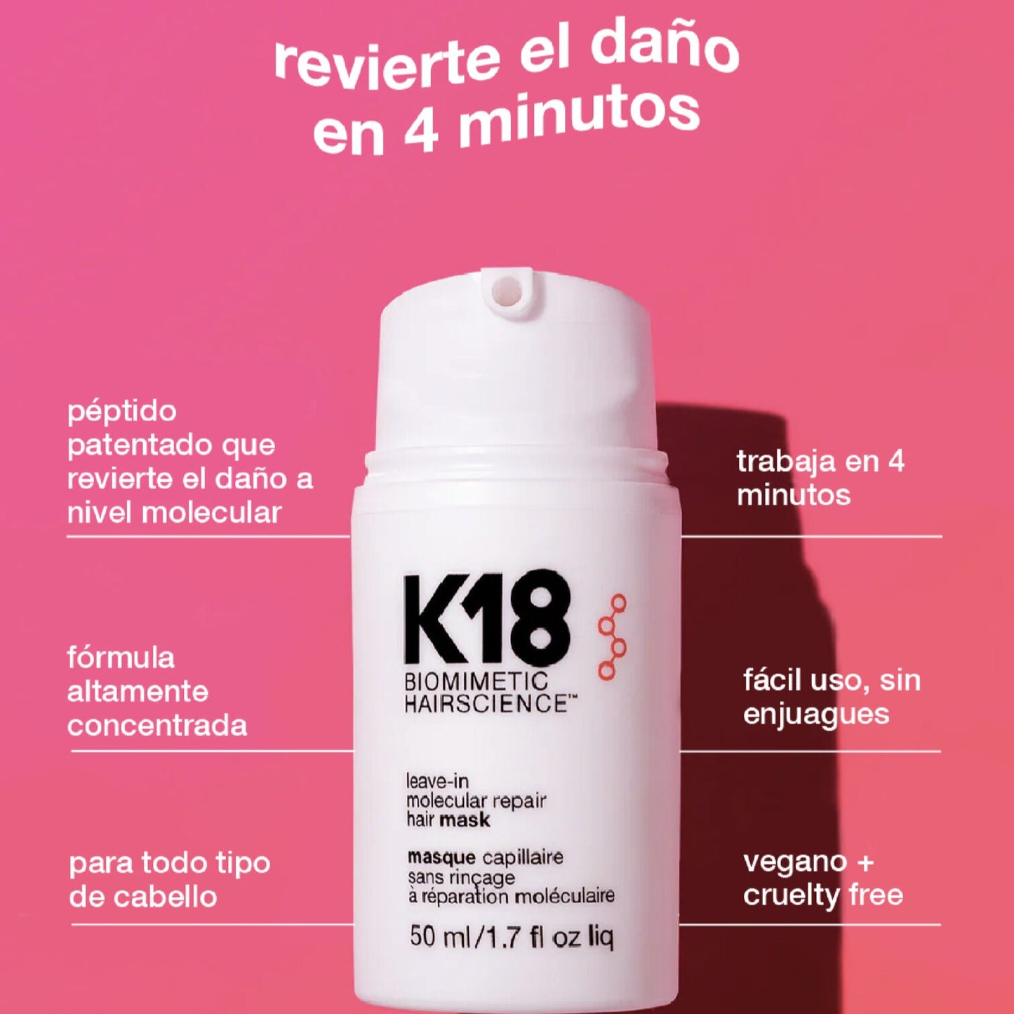 K18 – Máscara de Reparación Molecular