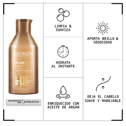 Shampoo All Soft - 300 ml