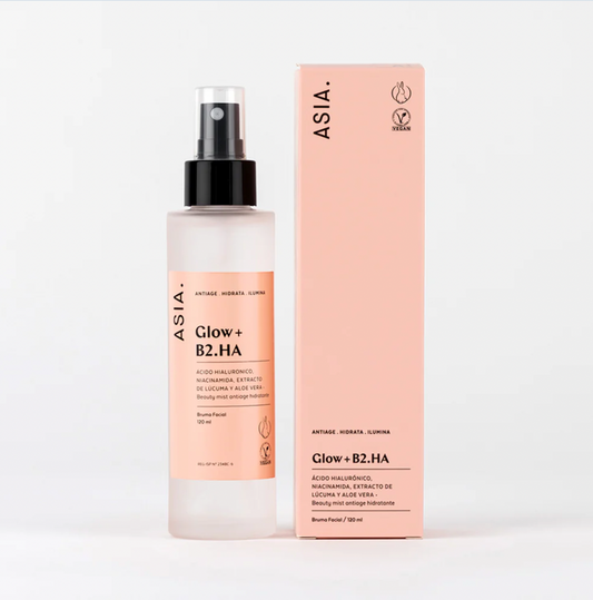 Tónico Glow + B2.HA – Bruma Iluminadora e Hidratante